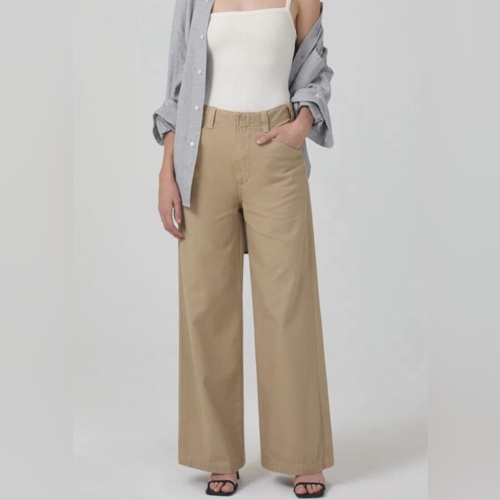 CITIZENS OF HUMANITY KHAKI CLASSIC PALOMA UTILITY TROUSER